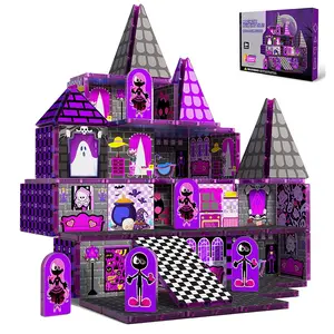 48pcs/52pcs Magnetic Tiles, Stem Educational Building Blocks, Dinosaur World Puzzle Toy, Ages 3-8, Birthday Gift for Kids