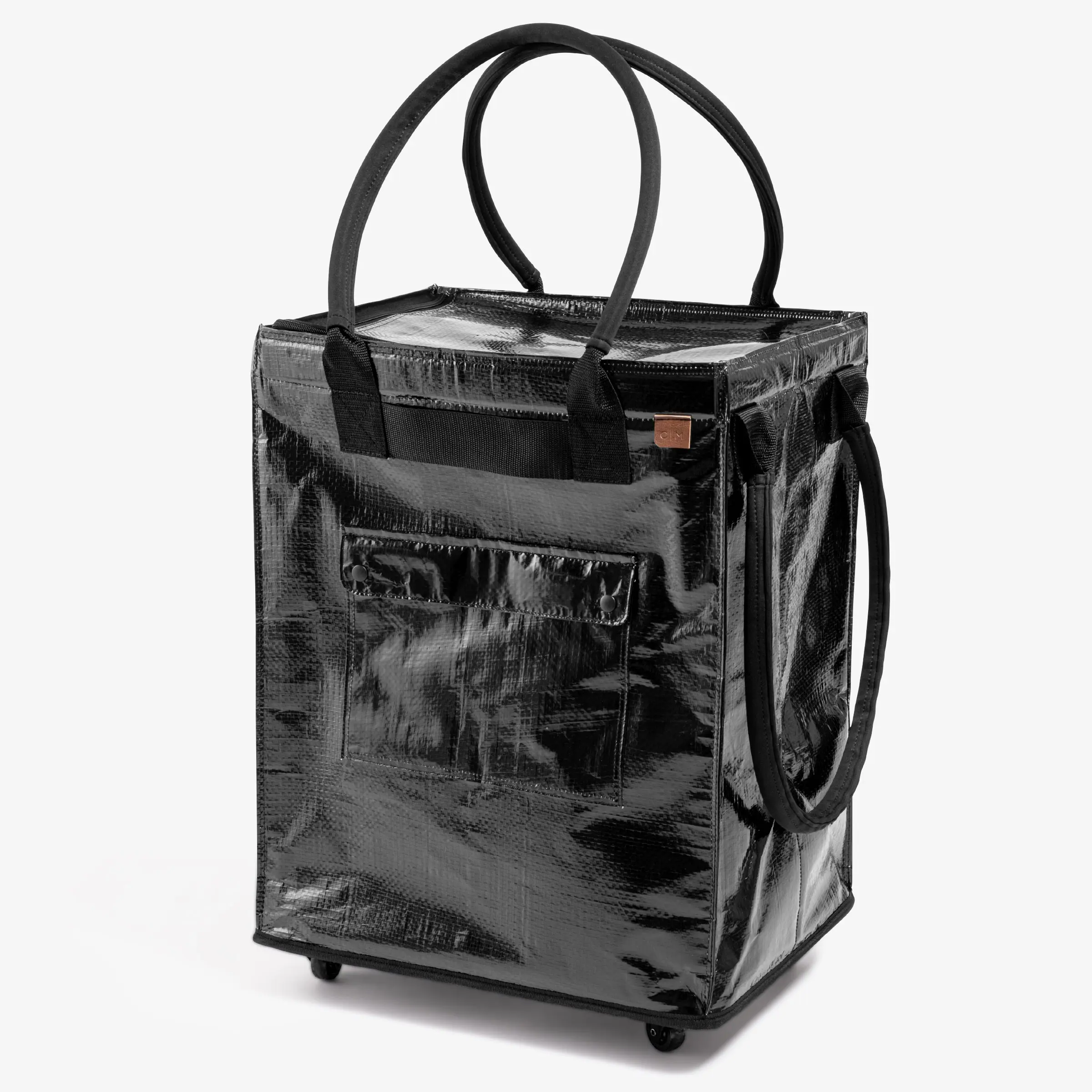 CleverMade Rolling Hauler Tote - Water-Resistant Storage Bag with Multi-Surface Wheels & Ergonomic Handles for Everyday Essentials