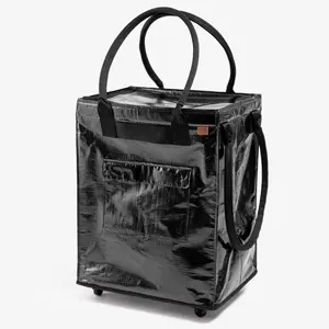 CleverMade Rolling Hauler Tote - Water-Resistant Storage Bag with Multi-Surface Wheels & Ergonomic Handles for Everyday Essentials