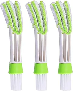 Mini Duster for Car Air Vent, Set of 3 Automotive Air Conditioner Cleaner and Brush, Dust Collector Cleaning Cloth Tool for Keyboard Window Leaves Blinds Shutter Glasses Fan