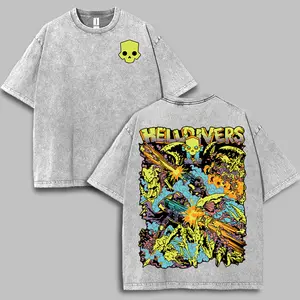 Helldivers 2 The Taste of Freedom Men's Wash Unisex Game Shirt, Fan Gift, gamer gift Menswear Collar Cotton Fabric Streetwear Tshirt