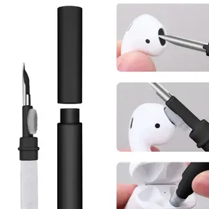 Portable Mini Headset Headphone Cleaning Pen with Cap, 1 Count Bluetooth-compatible Earbuds Cleaning Pen, Universal Mobile Devices Cleaning Brush