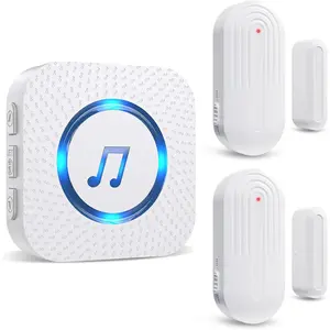 Door Chime, Wireless Door Sensor Chime When Door Opens, Door Entry Alarm Chime for Business/Home/Kids, 500 FT Range, 26 Chimes 5 Adjustable Volume, 2 Sensors + 1 Receivers