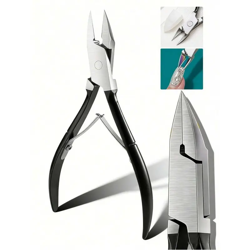Straight Edge Stainless Steel Nail Clipper | Classic Manicure & Pedicure Tool, Anti-Ingrown Design, Ideal For Salons And Home Use