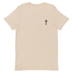 Cross Logo Essential Tee | Soft Cream | 100% cotton lightweight