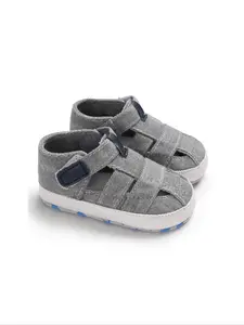 Baby's Denim Velcro Sandals, Casual Comfortable Soft Sole Sandals for Infant Toddler, Newborn Baby Boys Girls Walking Shoes, Soft Soled Shoes, Kids Shoes
