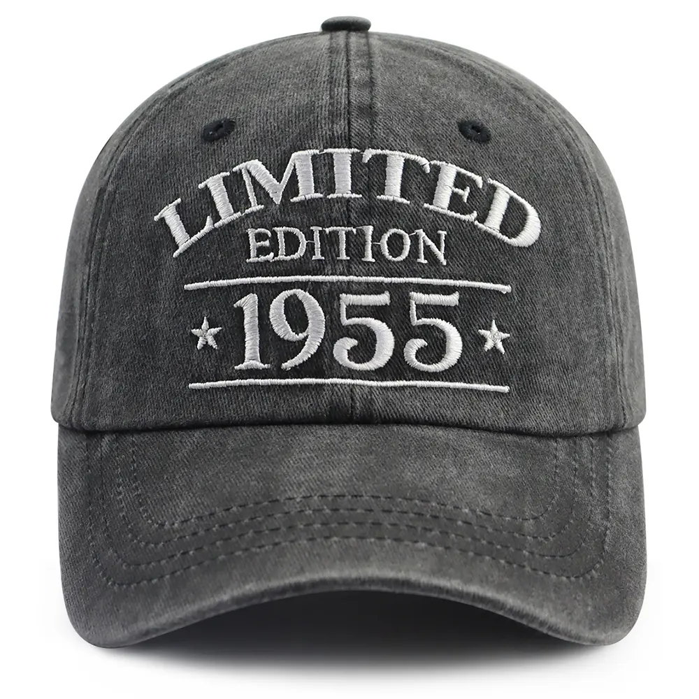 Adjustable Embroidery 1955 Limited Edition Retired Baseball Cap, Hats for Women, Funny 70th Birthday Decorations & Retirement Gift for Parents, Grandparents, Accessories For Women, Custom Embroidered Hats, Custom Hats