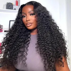 OQ HAIR Wear Go Glueless Wig 7x5 Water Wave Human Hair Lace Front Wigs Pre Plucked Bleached Knots Beginners Friendly Human Hair Wigs dealsforyoudays