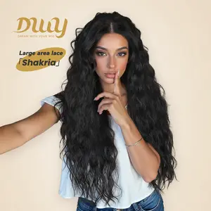 [CLEARANCE SALE] Shakria - DWY 13×6 Lace Front Free Part Long Black Latin Curly Hair Glueless Synthetic Wig For Women