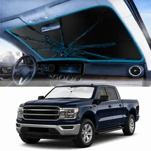 Upgraded Car Windshield Umbrella Sunshade - 55” x 31.5” Foldable Front Window Heat Blocker, UV Protection Cover for SUV, Truck, Sedan, All Seasons Use for Car Owners to Keep Interior Cool