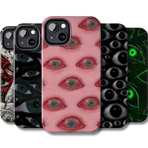 Creepy eyes phone cover, Dark gore iPhone case, Eerie season aesthetic, Goth gloomy, Gothic emo, Weird grim art