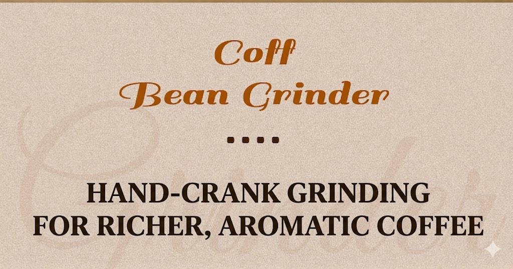 Hand-crank coffee grinder, portable manual grinder for home use, dedicated coffee powder grinding device for pour-over coffee