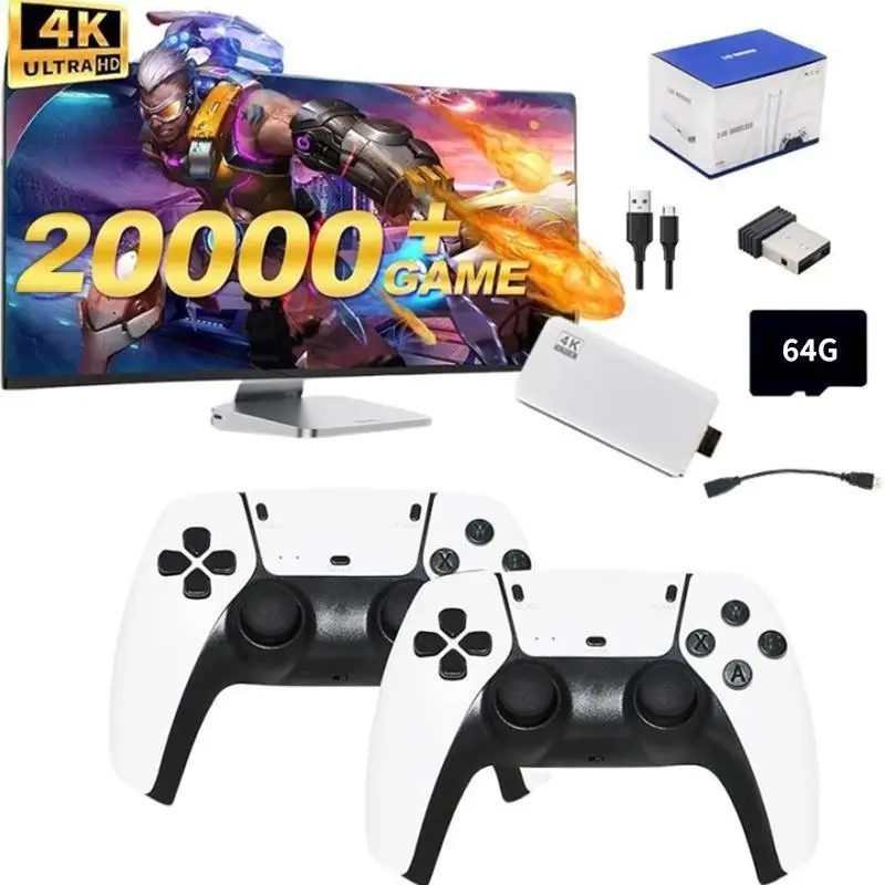More than 20,000 retro wireless game joysticks, two classic game controllers, 4K HDMI output, home game console, plug and play