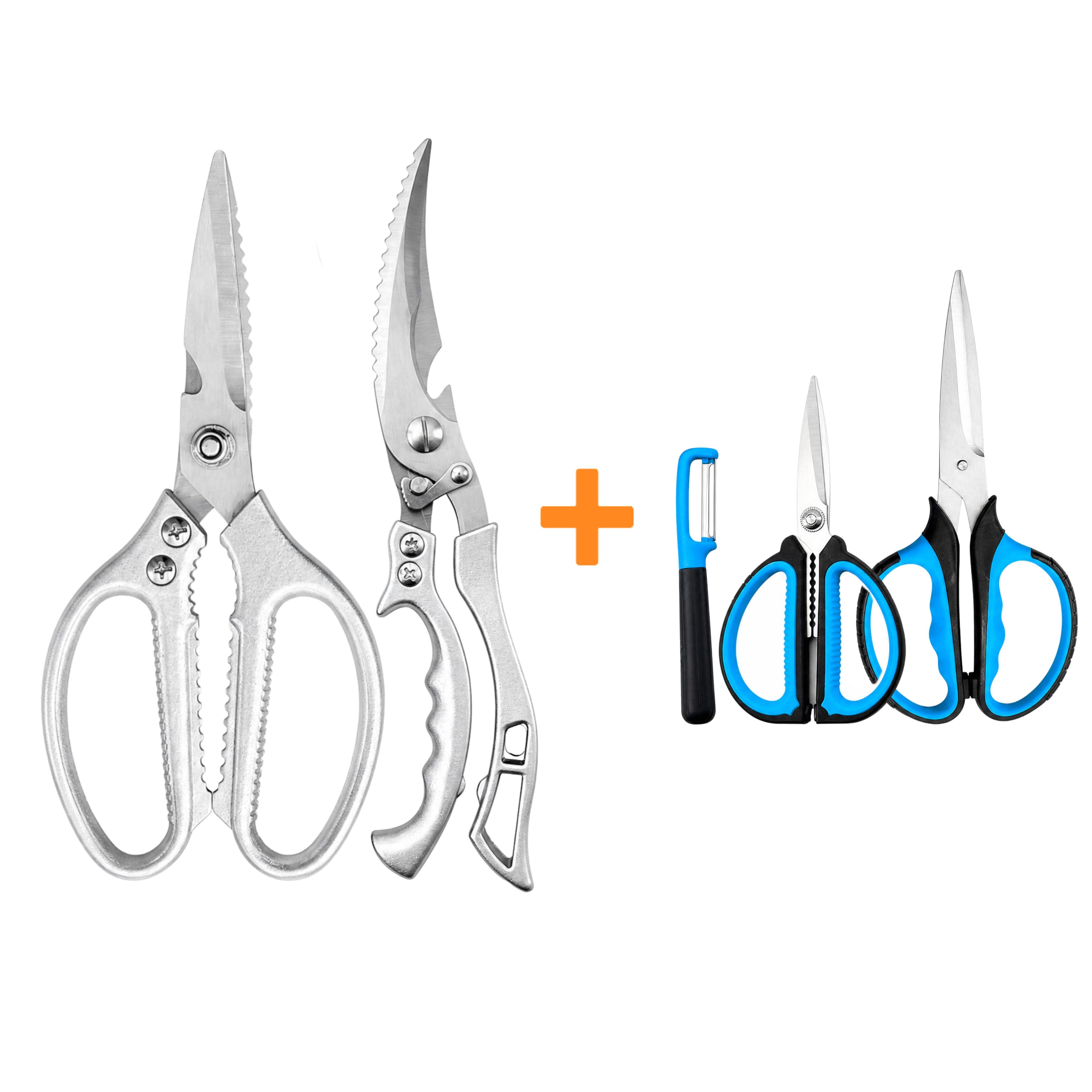 5-Piece Kitchen Tool Set: Heavy Duty Kitchen Shears, Craft Scissors & Vegetable Peeler for Home Cooking and Crafting sohochic