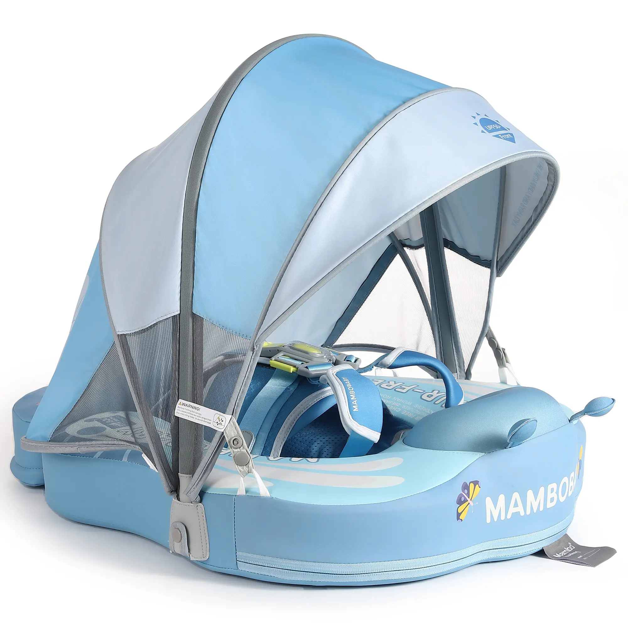 Heccei FoamCore Ultra butterfly Safety Baby Float for 3M-2Y I UPF 50+ Removable Canopy (1 Pack)