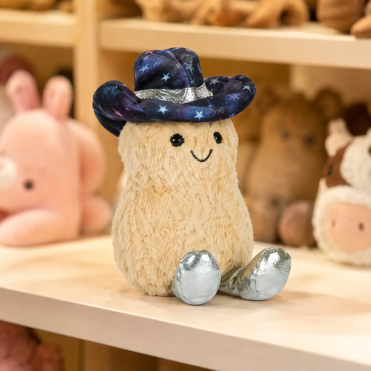 Jellycat Cowboy Peanut Stuffed Animal – Soft Western-Themed Plush Gift for Kids & Collectors