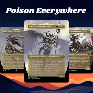 MTG Proxy 100+ Card Commander Deck Poison Everywhere Atraxa Praetors Voice Infect Proliferate Theme Ready to Play Magic Style Strategy Deck Perfect Gift for Collectors and Card Players
