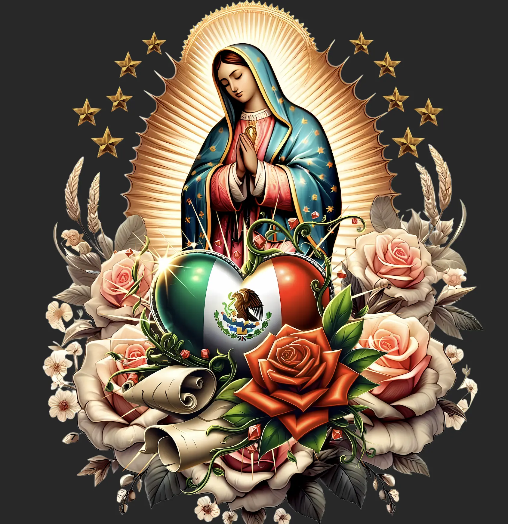 Virgin Mary 3-Gangsheet DTF Heat Transfer, DIY Craft Material for Specialty DIY Supplies, Diy Crafts