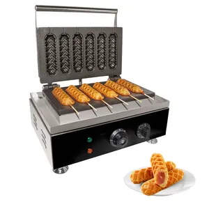 GR-XCXX6 Corn Dog Commercial Machine | 6 Hotdog Waffles on Sticks GR-XCXX6 Corn Dog Commercial Machine | 6 Hotdog Waffles on Sticks