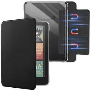Magnetic Detachable Kindle Case with Clear Back, for 7" Kindle Paperwhite 12th Gen & Kindle Colorsoft Signature Edition,, Auto-Wake/Sleep, Slim Case