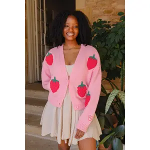 Strawberry Puff Cardigan