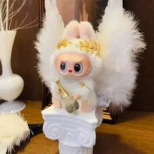 Labu-bu's  Angel Wings Set Clothing Accessories.Suitable for 17cm Doll Suit with Harp Model Plush Figure Clothes (No Doll)