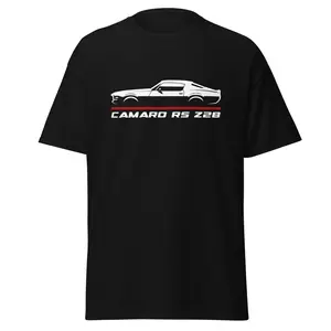 Premium T-Shirt For Camaro RS Z28 1970 2nd Gen Car Enthusiast Grandpa Dad Son Birthday Gift Men's Tee Classic Cotton