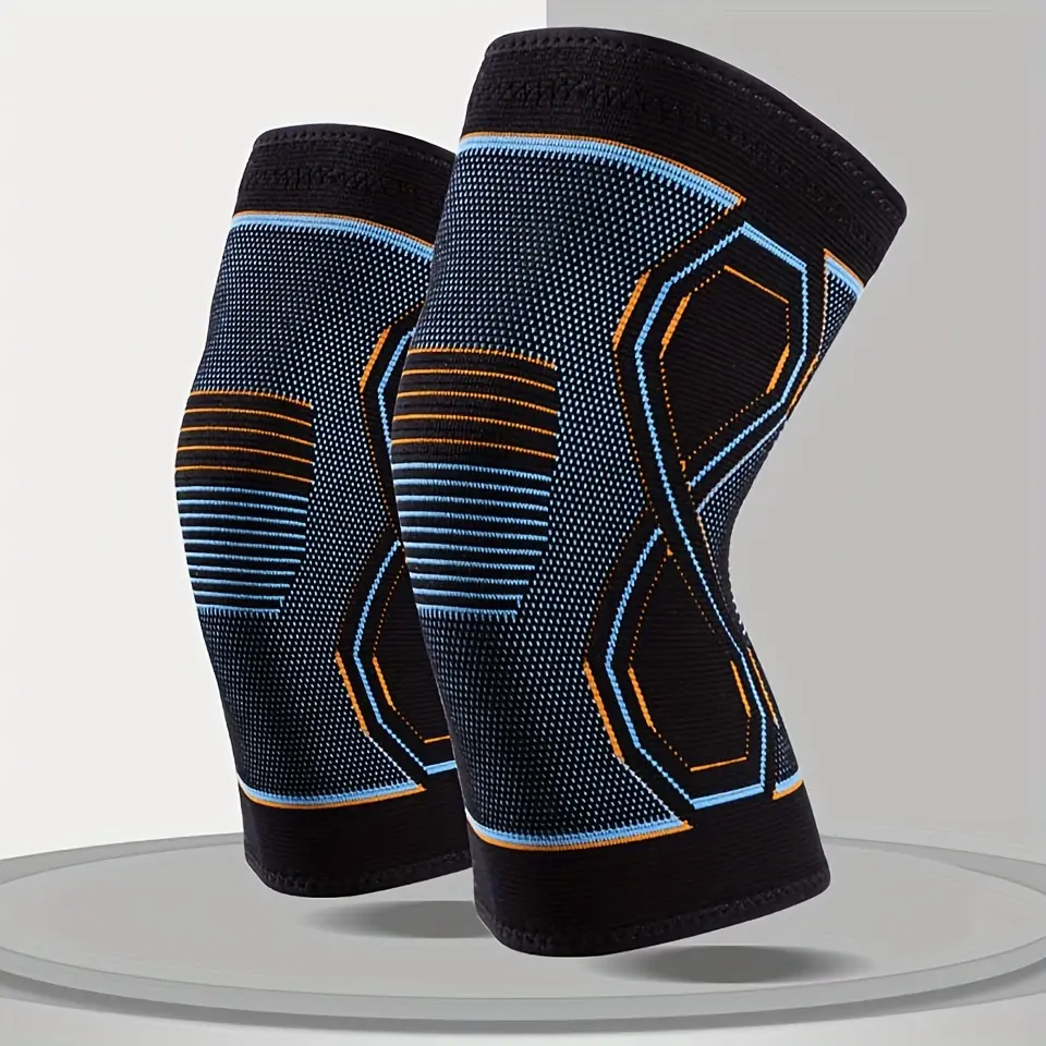 Compression Knee Sleeves for Men Women, Sports Knee Support Brace, Breathable Workout Knee Pads for Running Basketball Gym Weightlifting, Elastic Joint Protection Sleeve Fitness Recovery Gear