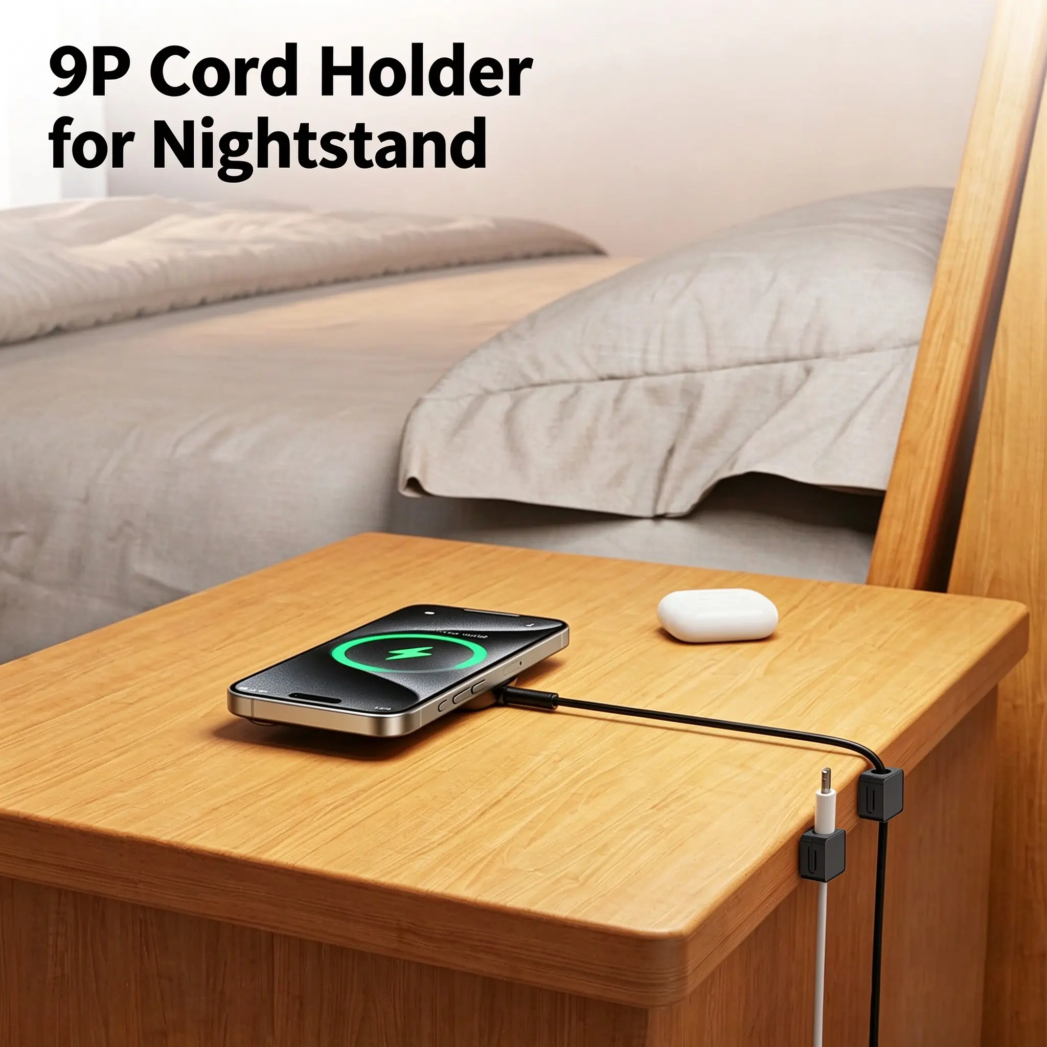 DGAPHRO Cord Organizer，9 Pack Adhesive Magnetic Cable Clips Organizer with 6 Extra Sticky Pads, Management Cord Holder for Nightstand Home Office Desk Phone Car Wall Desktop, Desk Accessories.