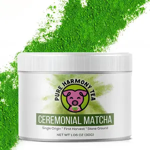 Ceremonial Grade Matcha Green Tea Powder - 30g tin First Harvest Japanese Matcha Green Tea, By Pure Harmony Tea Beverage Mixed