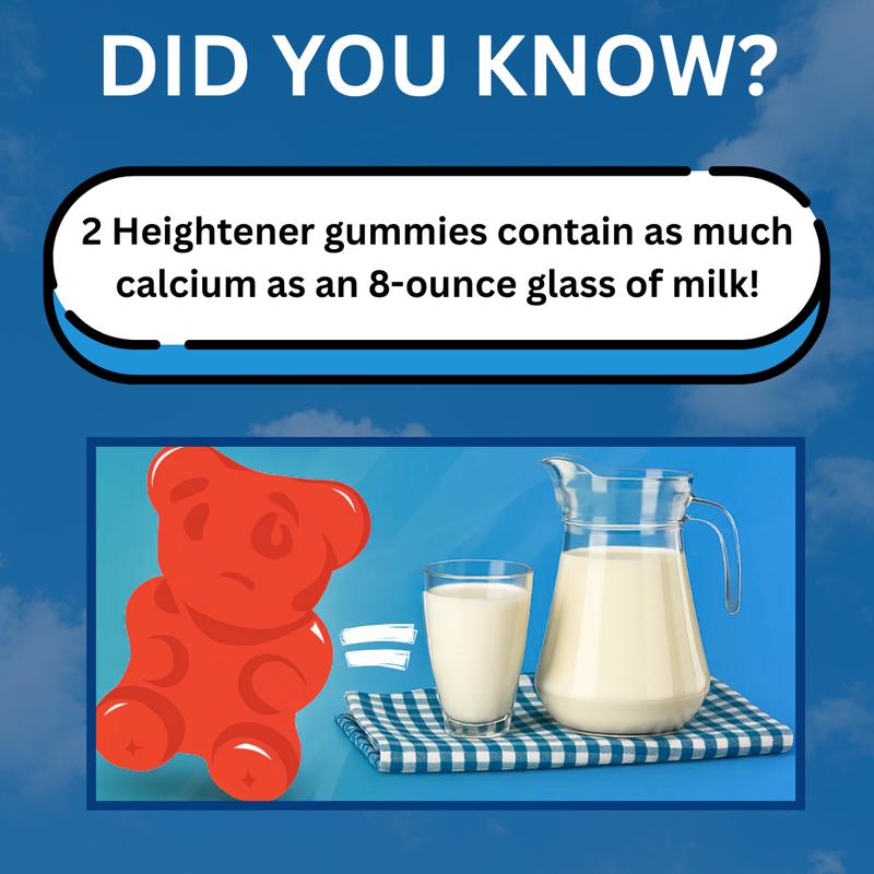 Nourify Heightener Gummies – Bone & Development Nutritional Supplement, Strawberry Flavor