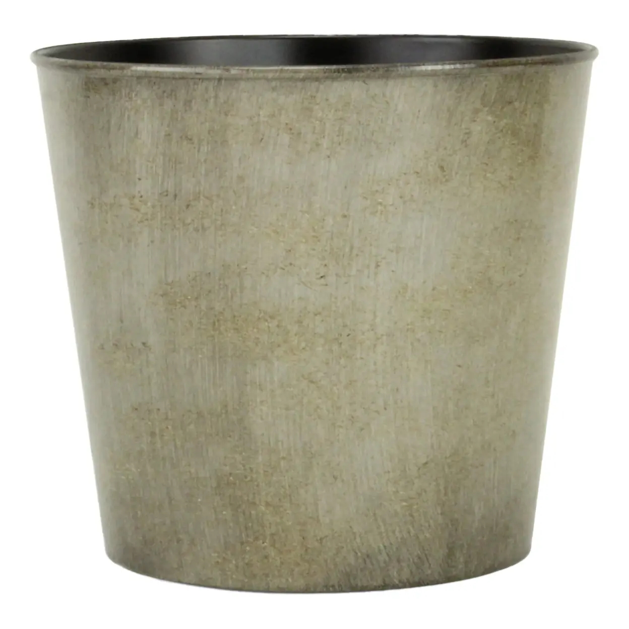 Cheungs PP-101LG 9 in. Round Tapered Recycled Plastic Planter, Gray, Clean, 3 Lbs, Cylindrical Body Flower Pots