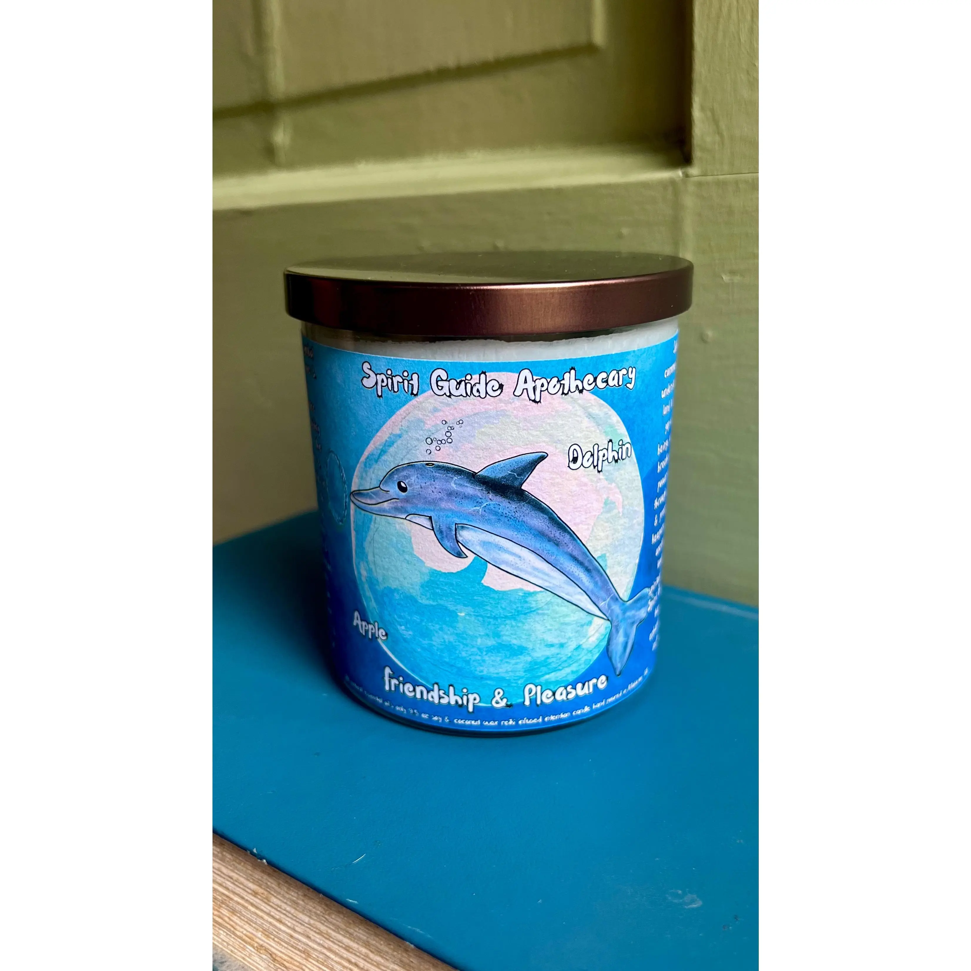 Dolphin- Friendship & Pleasure- Spirit Guide Intention Candle