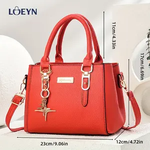 New Women's High-Quality Minimalist Lightweight Large Multi-Use Purses - Shoulder/Crossbody Handbag with Automatic Stick Curling Feature, Ideal for Christmas Festival Gifts
