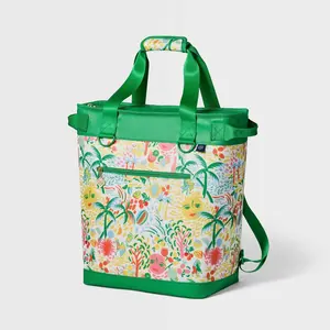 Vacation Backpack Tote Cooler Yellow/Green - Roller Rabbit