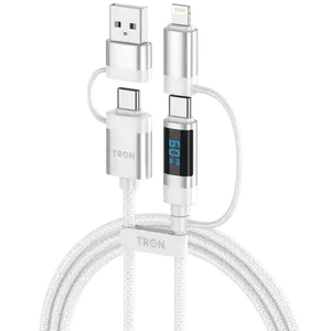 60W 4-in-1 Braided Charging Cable | LCD Display | 5FT