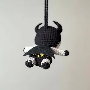 Handcrafted Crochet Car Charm Hanging Ornament and Pendant for Rear View Mirror Interior Decoration Perfect Size Thoughtful Gift Idea
