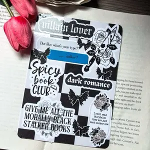 Dark Romance Kindle Insert | Glossy or Glitter Holo | Laminated Cardstock for Clear Case | Multiple Sizes smut reader Durable