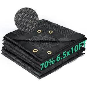 40%/50%/70% Shade Cloth 6.5x10 ft, Breathable HDPE Mesh Sun Shade Tarp for Garden & Greenhouse, UV Resistant Outdoor Shade Fabric with Copper Grommets for Plants, Patio, Yard-USA