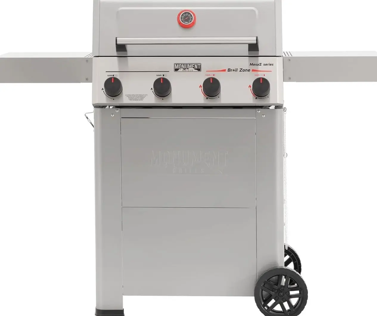Monument Grills Mesa II 410FBZ 4 Burner Propane Gas Grill Stainless Steel BBQ