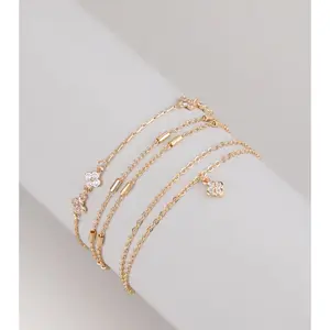 Dainty Daze Layered Chain Bracelet Set