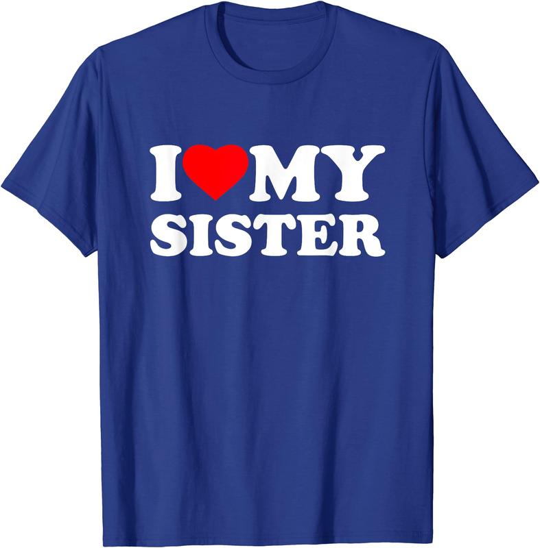 I Love My Sister Heart T-Shirt