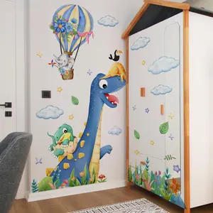 Cartoon Dinosaur Pattern Wall Sticker, Self Adhesive Wall Decal, Wall Art Decorative Sticker for Home Living Room Bedroom