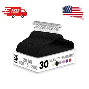 Velvet Hangers 30 Pack – Luxury Non-Slip Slim Pant & Coat Hangers