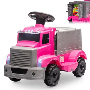 GARVEE 6V Electric Ride-On Dump Truck Toy with Rechargeable Battery, Treaded Tires, Ergonomic Seat, Storage Space, and Music - Suitable for Indoor and Outdoor Use, Ages 3+