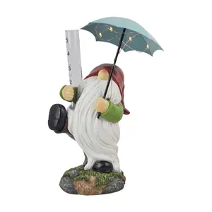 Santa's Workshop 12" Solar Gnome Rain Gauge
