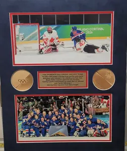 2026 OLYMPIC WOMENS GOLD MEDAL CELEBRATING 16x20 CUSTOM FRAME