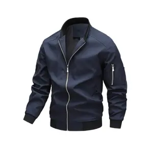 Fashion men's wear: [Baseball Jacket] Men's Baseball Jacket - White with Black Accents, Zip-Up Front Closure, Structured Non-Stretch Fabric, Polyester Lining - Casual Outerwear for Everyday & Formal Events - Spring/Fall pilates ribknit fitness set