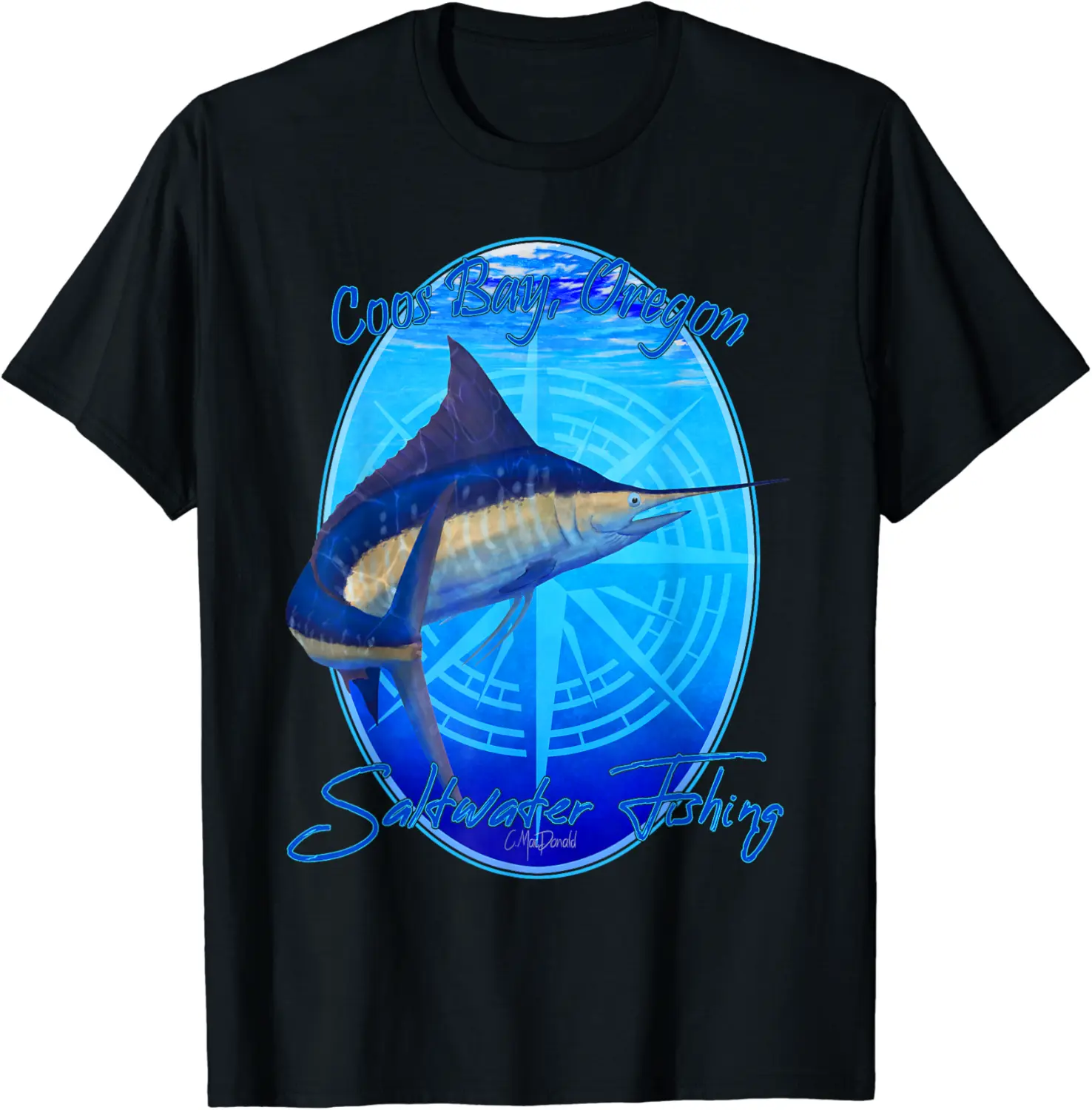 Saltwater Fishing Coos Bay, Oregon Offshore Fish T-Shirt - Terrancecar Shop 55B0C8F2B1RS