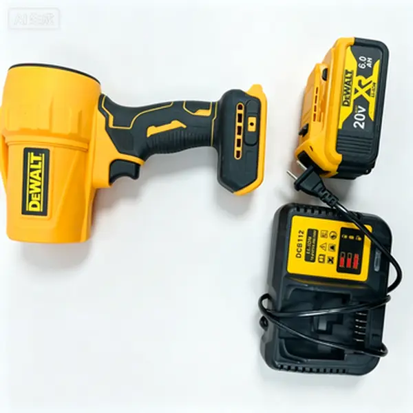 Dewalt 20V Max Cordless Jobsite Blower Kit With Dcb112 Charger And 6.0Ah Xr Lithium-Ion Battery, Ideal For Clearing Debris From Workshops, Construction Sites, And Outdoor Areas, Features Powerful Airflow And Ergonomic Grip For Efficient, Comfortable Use